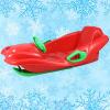 Children's Sledge, Thickened Double Sledge, Snow Sledge with Backrest, Plastic Sledge view 1