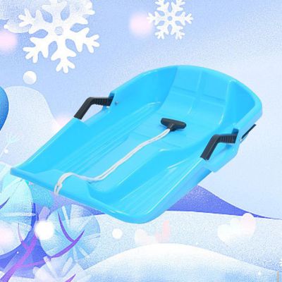 Children's Sledges, Sledges with Brakes and Pull Ropes, Winter Snow Sledges, Thick Wear-Resistant Sledges