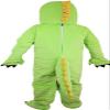 Green Dinosaur Mascot Costume Adult Size for Men & Women with Built-in Fan Inside the Head view 3
