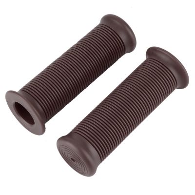 1 Pair Bike Hand Grips, 25mm/28mm Motorcycle Non Slip Bar Vintage Motorbike Thruster Grip Soft Handlebar Replacement