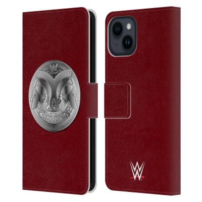 Head Case Designs Officially Licensed WWE Raw Tag Team Championship Title Belts Leather Wallet Case Compatible with Apple iPhone 15