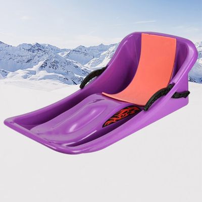 TUOYIBO Double Thickened Sledge, Double Handle Children's Sledge, Sledge with Backrest, Frost-Resistant and Wear-Resistant Sledge