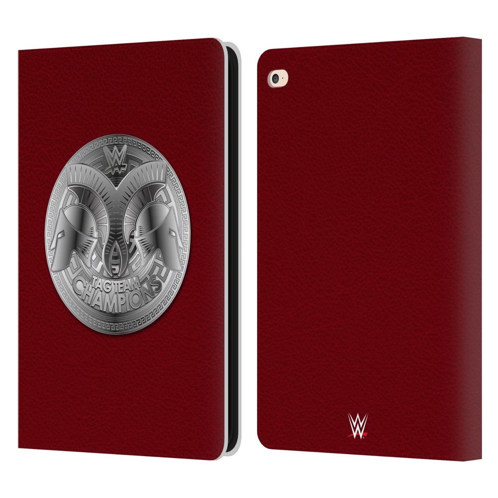 Head Case Designs Officially Licensed WWE Raw Tag Team Championship Title Belts Leather Wallet Case Compatible with Apple iPad Air 2 (2014)