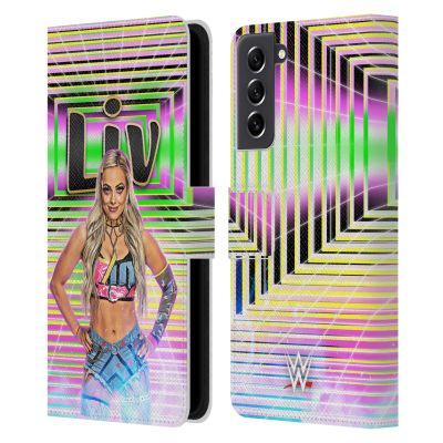 Head Case Designs Officially Licensed WWE Portrait Liv Morgan Leather Wallet Case Compatible with Samsung Galaxy S21 FE 5G