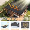 KANAGAWA 90% Sun Shade Cloth 12'X 12' Outdoor Pergola Shade Cover Canopy with Grommets UV Block Privacy Screen for Patio, Backyards, Outdoor, Carport, Garden, Dark Gray view 2