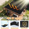 KANAGAWA 90% Sun Shade Cloth 10'X 16' Outdoor Pergola Shade Cover Canopy with Grommets UV Block Privacy Screen for Patio, Backyards, Outdoor, Carport, Garden, Black view 2