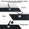 KANAGAWA 90% Sun Shade Cloth 10'X 16' Outdoor Pergola Shade Cover Canopy with Grommets UV Block Privacy Screen for Patio, Backyards, Outdoor, Carport, Garden, Black view 4