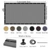 KANAGAWA 90% Sun Shade Cloth 12'X 16' Outdoor Pergola Shade Cover Canopy with Grommets UV Block Privacy Screen for Patio, Backyards, Outdoor, Carport, Garden, Light Gray view 3