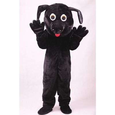Eamior Black Labrador Dog Costume Adult Size for Men & Women with Built-in Fan Inside the Head