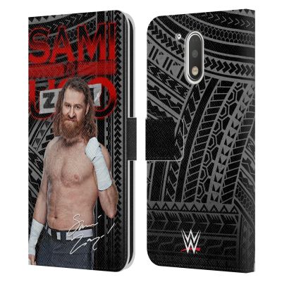 Head Case Designs Officially Licensed WWE Signature Sami Zayn Leather Book Wallet Case Cover Compatible with Motorola Moto G41
