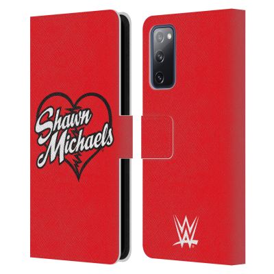 Head Case Designs Officially Licensed WWE Logo Shawn Michaels Leather Wallet Case Compatible with Samsung Galaxy S20 FE / 5G