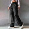 Cargo Pants Women Baggy Parachute Drawstring Elastic Waist Casual Wide Leg Trendy Y2K Teen Girls Loose Hiking Trousers view 2