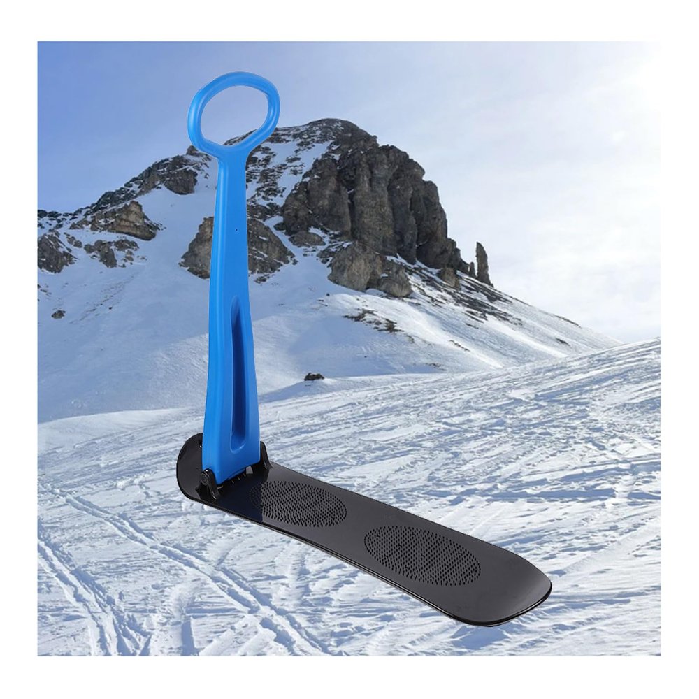 SepKus Sliding Snow Sled, Ski Scooter, Fold-up Snowboard, Snow Scooter with Grip Handle, Lightweight Grass Sand Sled for Outdoor Fun Winter Toys for Use On Snow Sand and Grass, Blue
