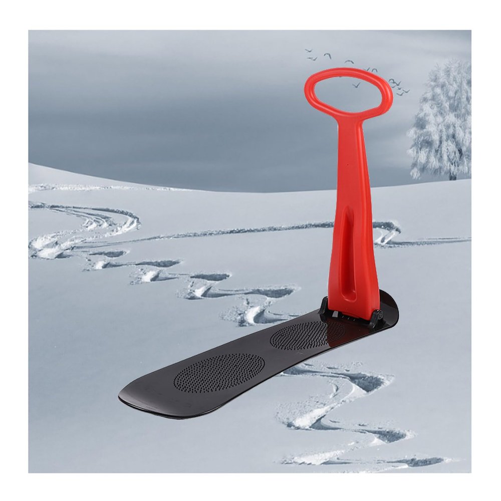 SepKus Foldable Ski Scooter, Outdoor WinterCold Resistant Downhill, Fold-up Snow Scooter with Handle, for Snow, Dune, Grass, Portable Kick Scooter Sled