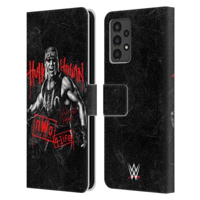 Head Case Designs Officially Licensed WWE Graphics Hulk Hogan Leather Wallet Case Compatible with Samsung Galaxy A13 (2022)