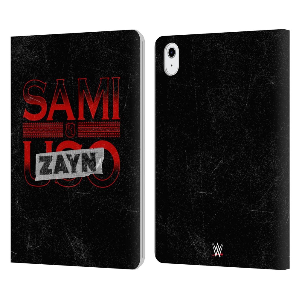 Head Case Designs Officially Licensed WWE Graphics Sami Zayn Leather Wallet Case Compatible with Apple iPad Air 11 2020/2022/2024/2025