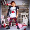 Ledy Champswiin 0-3 Years Toddler Baby Boy Clothing Spring Outfits Pullover Sweatshirts Long Pants Set for Valentine's Day (C - White Mama's Boy, 6-12 Months) view 2