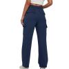 Cargo Pants Women Baggy Parachute Drawstring Elastic Waist Casual Wide Leg Trendy Y2K Teen Girls Loose Hiking Trousers view 3