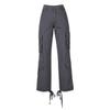 Cargo Pants Women Baggy Parachute Drawstring Elastic Waist Casual Wide Leg Trendy Y2K Teen Girls Loose Hiking Trousers view 3