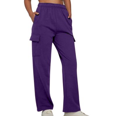 Women Cargo Pants Parachute Drawstring Elastic Waist Sweatpants Baggy Y2k Teen Girls Pants Loose Trousers with Pocket