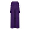 Women Cargo Pants Parachute Drawstring Elastic Waist Sweatpants Baggy Y2k Teen Girls Pants Loose Trousers with Pocket view 3
