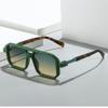 Double Bridges Square Sunglasses Women Fashion Gradient Shades UV400 Retro Polygon Men Sun Glasses,Black gray gradient,one size view 2