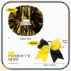Canlierr 4 Pcs Cheerleading Pom Poms with Baton Handle and Cheerleader Hair Bows, 14 Inch Metallic Cheer Supplies for School Team Spirit Sports Dance Cheering(Gold and Black) view 2