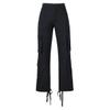 Cargo Pants Women Baggy Parachute Drawstring Elastic Waist Casual Wide Leg Trendy Y2K Teen Girls Loose Hiking Trousers view 3