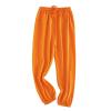 Toddler Baby Boys Girls Long loomers Soft Cotton Linen Casual Elastic Harem Pants Trousers (Orange, 10-12 Years) view 1