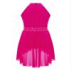 TSSOE Kids Girls Sleeveless Halter Shiny Sequins Lyrical Dance Dress Ballet Leatard Figure Skating Dress B06 6 Years view 3