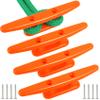 Orange Nylon Boat Cleat 6 inch, Dock Cleat With Hardware 4 Pack,Boat Dock Cleats Nylon Cleat for Kayak Rope Cleat Used for Docking Boats,Small Vessels,Canoe,Mooring,Maritime Decor,Dock Tie Down Cleats view 1