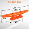 Orange Nylon Boat Cleat 6 inch, Dock Cleat With Hardware 4 Pack,Boat Dock Cleats Nylon Cleat for Kayak Rope Cleat Used for Docking Boats,Small Vessels,Canoe,Mooring,Maritime Decor,Dock Tie Down Cleats view 2