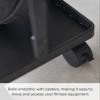 YAMAZAKI Home Tower Rolling Slim Fitness Rack with Adjustable Holder, Casters, Hooks for Gear Organization - Steel view 4