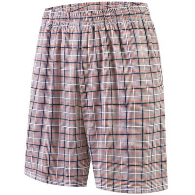 Toyoocl Plaid Shorts Mens with Pockets 8'' Strong Elasticity for Beach Board and Swimming Trunks Pajama Red XL