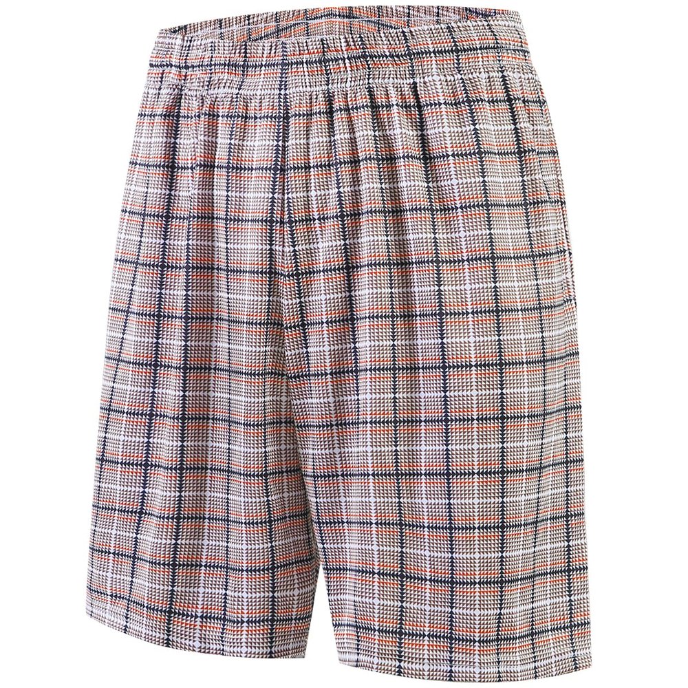 Toyoocl Plaid Shorts Mens with Pockets 8'' Strong Elasticity for Beach Board and Swimming Trunks Pajama Red XL