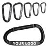 Pobsuier Custom Metal Carabiner Clip Personalized D-Shaped Spring Snap Hook Buckle Engraved Aluminum Alloy Key Ring for Outdoors Camping Hiking view 1