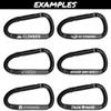 Pobsuier Custom Metal Carabiner Clip Personalized D-Shaped Spring Snap Hook Buckle Engraved Aluminum Alloy Key Ring for Outdoors Camping Hiking view 3