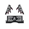 Sword Holder Katana Wall Mount - Velvet Padded Katana Stand Samurai Rack Samurai Sword Display Rack Wand Wakizashi Sword Stand Zoro Animation Sword Display 3 Tier  view 3