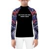 DEHAHA Boys Girls Custom Logo Text Rash Guards Shirts for Jiu Jitsu Wrestling Competition, X-Large(9 Years) view 1