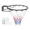 VEVOR Basketball Rim, Wall Door Mounted Basketball Hoop, Heavy Duty Q235 Basketball Flex Rim Goal Replacement with Net, Standard 18" Indoor and Outdoor Hanging Basketball Hoop view 1