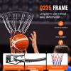 VEVOR Basketball Rim, Wall Door Mounted Basketball Hoop, Heavy Duty Q235 Basketball Flex Rim Goal Replacement with Net, Standard 18" Indoor and Outdoor Hanging Basketball Hoop view 3