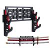 GUIIYLGG Sword Holder Katana Wall Mount - 3 Tier Velvet Padded Katana Stand Samurai Rack Samurai Sword Display Rack Wand Wakizashi Sword Stand Display view 1