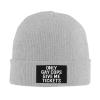Only Gay Cops Give Me Tickets Knit Hat Winter Beanie Hats Men Women Slouchy Funny Hat Gray view 2