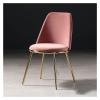 BytheM Chair Club Dining Room Chairs, Kitchen Set of 2 Living Room Chairs with Metal Legs Velvet Seat and Backrests for Office Lounge Bedroom Chairs (Color : Pink) view 2
