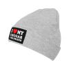 I Love My Cougar Girlfriend Knit Hat Winter Beanie Hats Men Women Slouchy Funny Hat Gray view 1