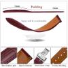 20mm Burgundy Leather Watch Band Deployment Clasp Quick Release Handmade Leather Strap Butterfly Buckle Croc Replacement Wristband Men, Christmas Father's Day Gift for Dad Son Husband DH-70D-S-20MM view 3