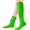 5 Pairs Slouch Socks Women Thigh High Boot Socks Soft Cozy Scrunch Socks Women Winter Knee High (Dark Gray, One Size) view 3