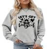 ESIKAH Let's Get Toasted Sweatshirt Campfire Sweater Funny Camping Life Shirt Women Crewneck Pullover Tops Camping Lover Gift Gray view 1