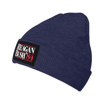 Reagan Bush 84 Knit Hat Winter Beanie Hats Men Women Slouchy Funny Hat Navy Blue