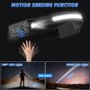 Rechargeable Headlamp with 2 Spotlights, 3Pack LED Headlamp, 230 Wide Beam Head Lamp, Motion Sensor Headlight, 5Mode Head Lights for Forehead Waterproof, Headlamps for Adults Hard Hat Running Camping view 2